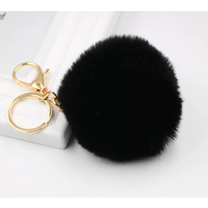 Fluffy Fur Pom Keychains Soft Faux Rabbit Fur Ball Car Keyring Pompom Key Chains Key Holder Women Bag Pendant Jewelry Gifts