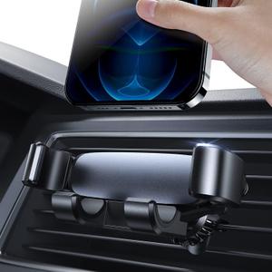 AINOPE Car Vent Phone Mount Holder for iPhone 17 Pro Max Car Mount [Drop-in Grip] Phone Holders for Your Car Air Vent Interior Accessories Gifts for Men for iPhone 17 Pro Max 16 15 14 Galaxy S26 (Black)