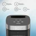 Small Portable Space Heater for Indoor Use - VOCRS 1500W PTC Electric Heater with Thermostat, Remote Control, 12H Timer, Eco and Fan Mode, Rapid and Safe Heating for Bedroom, Office