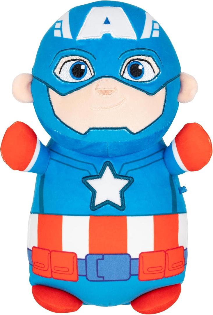 Squishmallows Original Marvel Spidey and His Amazing Friends 10in Captain America HugMees  Ultrasoft Official Jazwares Plush (Medium-Sized)