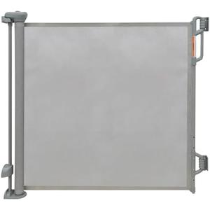 FSYGloryGlides Retractable Baby Gate, 55” Wide Mesh Safety Gate for Babies and Pets, 34” Tall, Easy One-Handed Use, Indoor & Outdoor Stair, Doorway, Hallway Fence