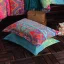 Omelas 2 Pack Bohemian Pillowcase Standard Queen Size for Hair and Skin Boho Colorful Floral Striped Pillow Shams with Evenlop Closure Super Soft Breathable 120gsm Brushed Microfiber