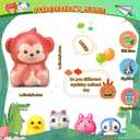 LNCOJOLM 24 PCS Party Favors Squeeze Squishies Fidget Sensory Toys for Kids, Slow Rising Soft Animal for Stress Relief EDC, Cute Rabbit Cat Duck Birthday Gift Party Supply Easter Egg Filler