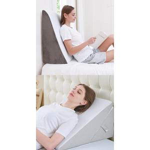 Wedge Pillow, Memory Foam Bed Wedge Pillow for Sleeping, Acid Reflux, Back Pain, Post Surgery, and Snoring, Designed with Washable Cover