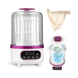 3L Portable Washing Machine,3 In 1 Portable WasherDryer Combo, Home Mini UnderwearSpecific Washing Machine，3 Modes 3000mAh Laundry Machine for apartments, dormitories, travel, and hotels (Purple)