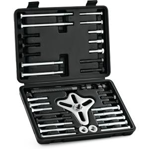 Orion Motor Tech Harmonic Balancer Puller Kit, 49pc Power Steering Pulley Puller Installer Tool Set, Heavy Duty Steering Wheel Puller Tool Kit for Flange Type Gear and Crank Puller