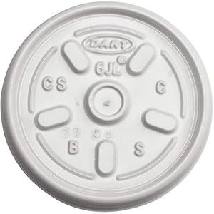 Dart White Vented Plastic Lid, 6JL (1,000 Count)