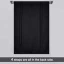 DONREN Balloon Shades Blackout Tie Up Curtain Valance - Adjustable Thermal Insulated Kitchen Window Curtain (Black 34 W x 63 inches Long,1 Panel)