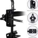 WellMade Thumb Gate Latch Heavy Duty,Self Locking Door Latches and 9" Handle Kit,Steel Gate Lock Hardware for Wooden/Vinyl Fence Swing Outdoor Gate,Black with Screw