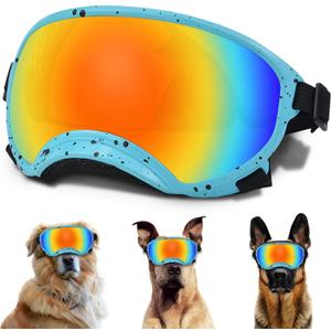 Large Dog Sunglasses, Dog Goggles with Adjustable Strap UV Protection Winproof Dog Puppy Sunglasses, Suitable for Medium-Large Dog Pet Glasses, Dogs Eyes Protection