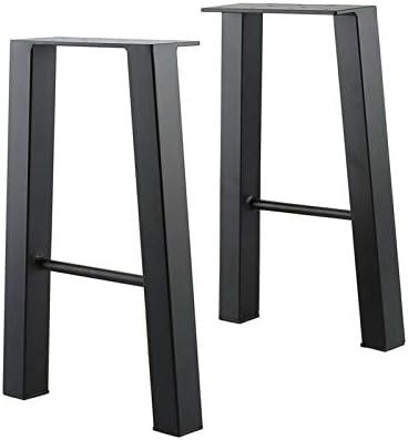 TC-HOMENY 18 inches Bench Table Legs Set of 2 Furniture Legs Bench Legs Industry Metal Coffee Table