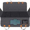 Rengue Dog Car Seat Cover for Back Seat, Pets Protector Hammock Waterproof Back Seat Extender with Mesh Window and Storage Pocket Dog Car Hammock with Universal Size for Cars/Trucks/SUV