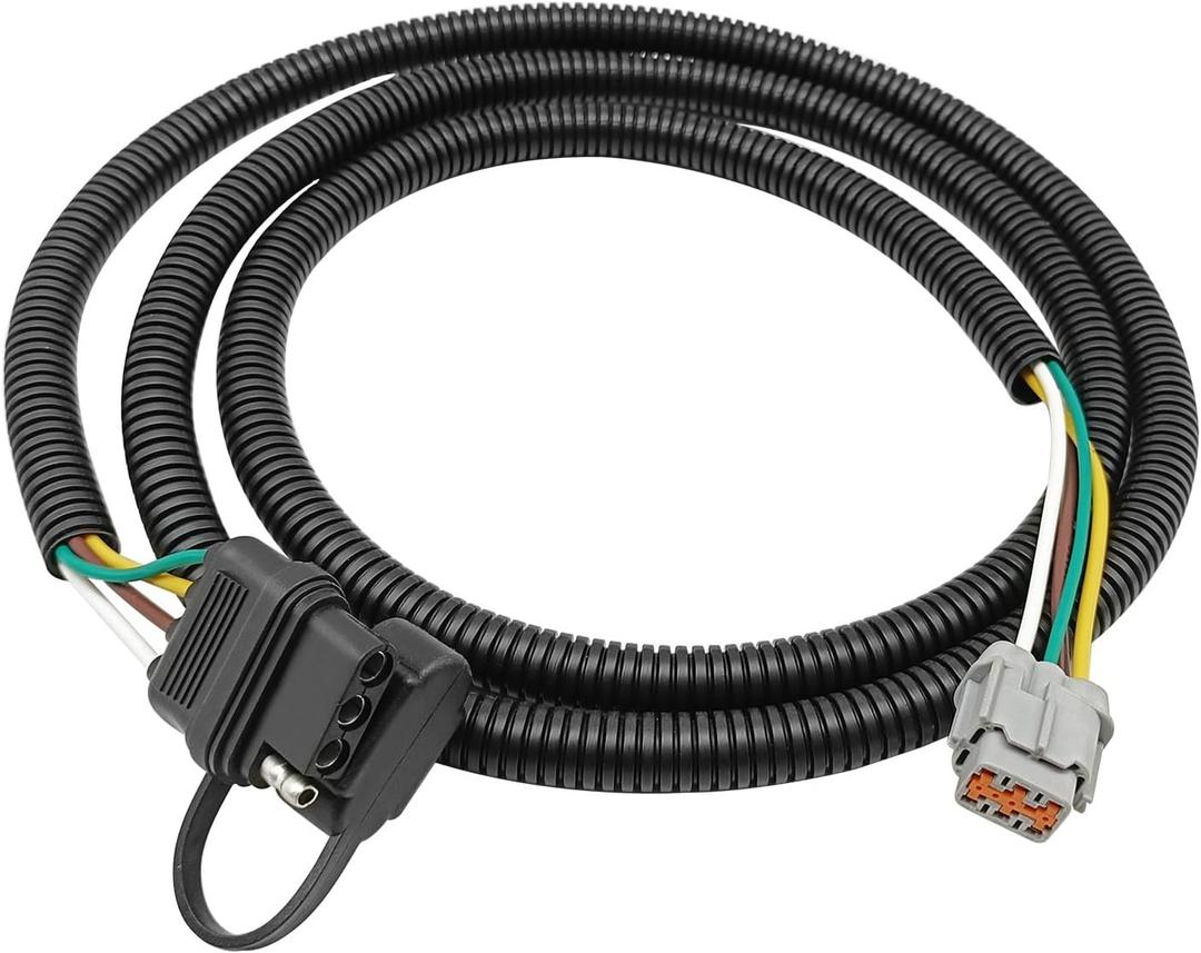 4 Way Flat Trailer Wiring Harness Compatible with 2009-2012 Equator 2005-2025 Frontier 2005-2015 Xterra with Factory Tow Package