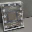 ZBOCAI Vanity Mirror with Lights, 13'' x 11'' Lighted Makeup Mirror for Desk, Hollywood Mirror with 12 Dimmable Bulbs, 3 Color Modes, Smart Touch Control, 360Rotation