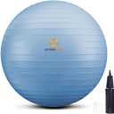Exercise Ball for Balance Stability Fitness Workout Yoga Pilates at Home Office & Gym Birthing Ball for Pregnancy, Office Ball Chair (29.5 inch & 75 cm, Pale Gray)