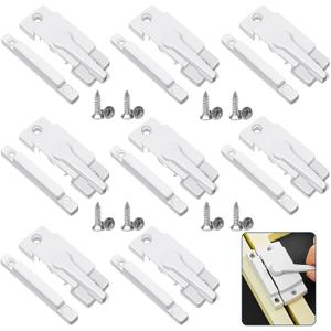 Sliding Window Sash Locks White ZUONAI 8 Pack Cam Sash Locks for Double Hung Window Latch Lock Security Vinyl Window Sash Lock and Keeper Replacement for Vertical and Horizontal Sliding Windows