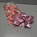 Pink and White Gold Grad Balloon garland arch kit 140pcs With Large Gold pink Star Bow balloons for 2025 graduations decorations Prom girl's birthday party supplies