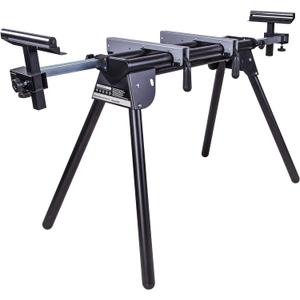 Evolution Power Tools EVOMS1 Miter Saw Stand Compact & Folding, Universal Fits Most Brands, Quick Release Mounting Brackets, Rollers, End Stops for Repeat Cutting , Black