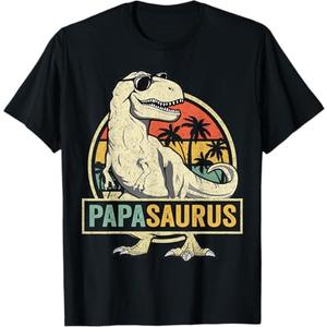 Papasaurus T Rex Dinosaur Papa Saurus Family Matching T-Shirt