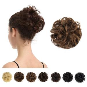 BARSDAR Chestnut Brown Human Hair Bun - Real Hair Bun Extensions for Women - Natural Bun Scrunchie Updo Chignon Daily- Medium (1 Count (Pack of 1))