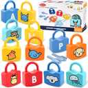 Alphabet Learning Toys, Lock and Key Toddler Toy for Ages 2-4, Preschool Learning Activities, Kindergarten Classroom Must Haves, ABC Montessori Toys for 3 Year Old