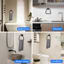 DUKWIN Towel Ring for Bathroom, Matte Black Hand Towel Holder 304 Stainless Steel Towel Racks, Modern Wall-Mounted Towel Hanger for Bathroom, Kitchen