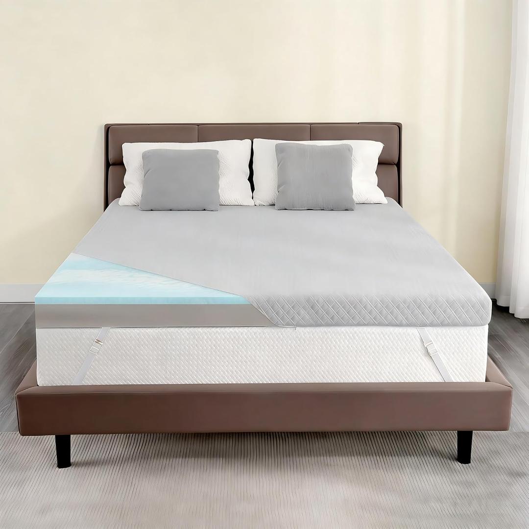 Extra Firm Mattress Topper Twin XL, 3 Inch High-Density Firm Mattress Pad for Back Pain Relief, Bed Topper with Removable Cover, No Smell, No Slip, CertiPUR-US Certified, 80" x 38"