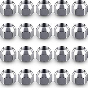 Frienda 1/2-20 Inch Trailer Lug Nuts 509 Tire Wheel Lugs Tire Acorn Silver Open End Finish Nuts for Trailers Wheel(14 Pieces)