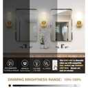 Emak Wall Sconces Set of 2, Modern Brushed Gold Bathroom Vanity Sconce Wall Lighting with Milk Glass Shade for Bathroom, Bedroom, Living Room, Hallway, WS085-BGD-ML-2PK