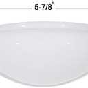 7.5-Inch White Mushroom Glass Shade - 5-7/8-Inch Fitter Opening