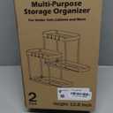 2 Pack Multi-Purpose Pull-Out Storage Organizers, Under Sink & Cabinet Organizers, 12.8 Inch Pink