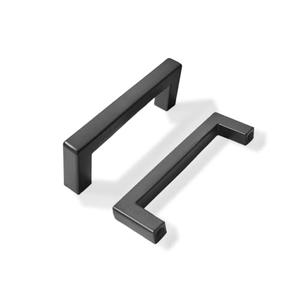 khtumeware 1 Pack 3 inch Center to Center Solid Matte Black Cabinet Pulls Slim Square Bar Drawer Handles Cabinet Handles Black Drawer Pulls Kitchen Cabinet Hardware