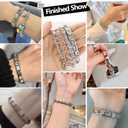 ITingstere Italian Charms Bracelet Sets with 8Pcs Charms and Opening Tools,Cherry 9mm Italian Modular Charm Bracelet Link Handmade