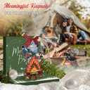 6 x Camping Christmas Ornament 2025 - Camping Gifts for Men, Women, Camper Ornaments for Christmas Tree, Camper Gifts for Family, Couples, Hikers, Activity Outdoor Gift Ideas, Wooden Hanging Decor