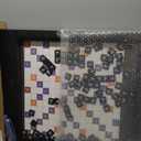 Oversized Wooden Wall Word Game (32 x 24) | Magnetic Word Tile Board with Chalkboard, Storage & Tiles | Wall Mounted Game & Rustic Home Dcor