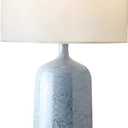Light Blue Ceramic Table Lamp, Modern Ceramic Blue Lamps, Simple Bedroom Bedside Table Lamp,for Living Room Farmhouse Bedside Lamps Boho Lamps