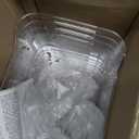 12 Pack Clear Plastic Storage Bins, Pantry Organizers and Storage, Clear Pantry Organizer Bins, Plastic Containers with Handle for Kitchen,Freezer,Cabinet,Closet,Bathroom Under Sink Storage (Medium)