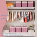 homyfort Cube Storage Organizer Bins, 12x12 Inch Fabric Bins for Cube Storage, Foldable Cloth Baskets Box with Handles for Organizing Clothes, Toys in Pantry, Closet Shelf, Nursery, Kids Room (Pink)