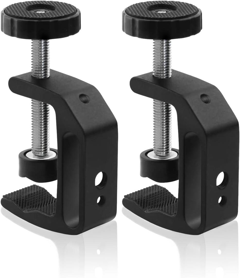 Universal C-Clamp With 1/4 And 3/8 Thread Hole For Desktop Mount Holder LCD Monitor Flash Desks Carts Benches Worktables (2)