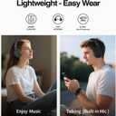 MIDOLA Bluetooth Headphones Over Ear 68H Playtime 6 EQ Wireless Headset with Microphone HiFi Stereo Foldable Lightweight Deep Bass for Travel Home Office Cellphone Black