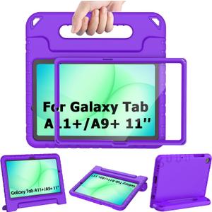 AVAWO Shockproof Kids Case for Samsung Galaxy Tab A11+ Plus/A9+ Plus 11 inch with Built-in Screen Protector, Purple