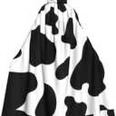 WURTON Cow spot Print Hooded Cloak Halloween Cloak Festive Needs Cosplay Masquerade Themed Parties 185cm