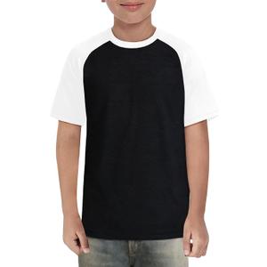 Boys Short Sleeve T Shirts Kids Summer Colorblock Tops Crewneck Casual Tee 5-14 Years