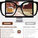 DOOViC 3 Pack Oversized Reading Glasses for Women Blue Light Blocking Square Stylish Computer Readers