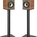 Rfiver Upgraded 45 Swivel Speaker Stands Pair for Surround Sound, Heavy Duty 28 Inch Bookshelf Speaker Stand Each Holds 22lbs Large Speaker, Floor Speaker Stand Built-in Cable Management, 1 Pair (Black)