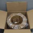 Rattan Ceiling Light, 1 Light Bohemian Modern Woven Flush Mount Ceiling Light, Boho Light Fixture for Bedroom Living Room Dining Room, Gold Finish