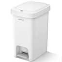 MOPALL 21.5L/5.7Gal Slim Bathroom Trash Can with Lid Soft Close, Bathroom Garbage Can with Press Top Lid & Foot Pedal, Step Trash Bin Wastebasket Waste Bin for Home, Kitchen, Garage, Apartment, Office