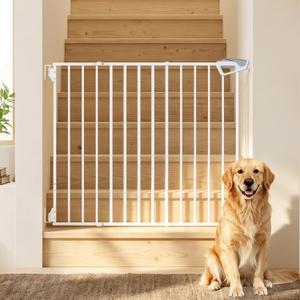 26.7"-42" Extra Wide Dog Gate for Stairs, 30" Tall Pet Gate for Doorways