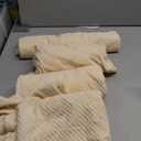 FORCHEER Chair Covers for Dining Chairs 4 Pack Beige Jacquard Stretch Parsons Chair Slipcovers Washable Removable