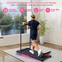 Walking Pad with Incline and Handle Bar, Portable Treadmill for Home Small, Electric Walking Pads Treadmills with Handles, Compact Treadmills with Incline for Small Spaces, 3.0HP, 0.6-7.6MPH, 350LBS